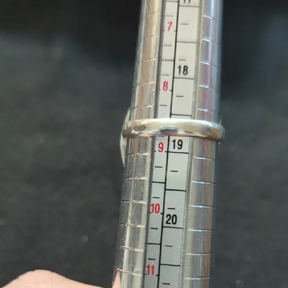 Silver Plated Peach Sunstone Gemstone Oval Statement Ring - Size 8.75 - Picture 7 of 9